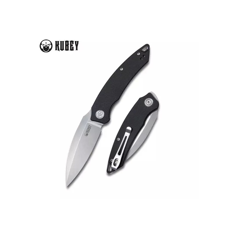 Nóż Kubey Knife Leaf Black G10, Bead Blasted AUS-10 by Tiguass (KU333A)