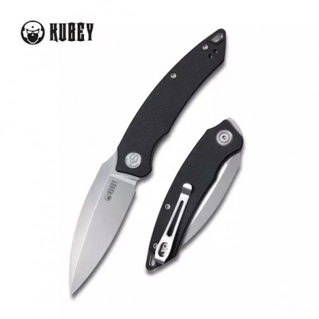 Nóż Kubey Knife Leaf Black G10, Bead Blasted AUS-10 by Tiguass (KU333A) Nóż Kubey Knife Leaf Black G10, Bead Blasted AUS-10 by Tiguass (KU333A)