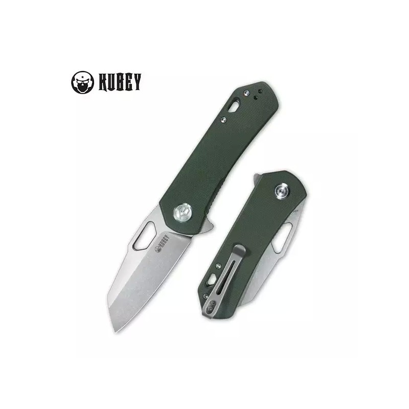 Nóż Kubey Knife Duroc Dark Green G10, Bead Blasted AUS-10 by Colin Maisonpierre (KU332G)