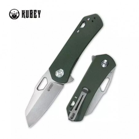 Nóż Kubey Knife Duroc Dark Green G10, Bead Blasted AUS-10 by Colin Maisonpierre (KU332G)
