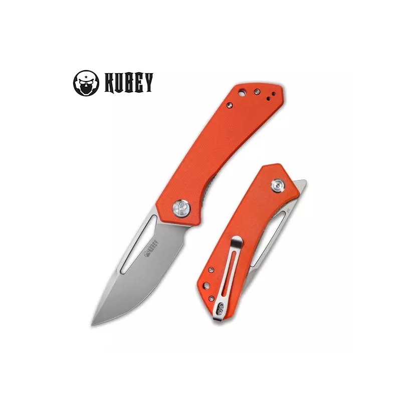 Nóż Kubey Knife Thalia Orange G10, Bead Blasted D2 (KU331H)