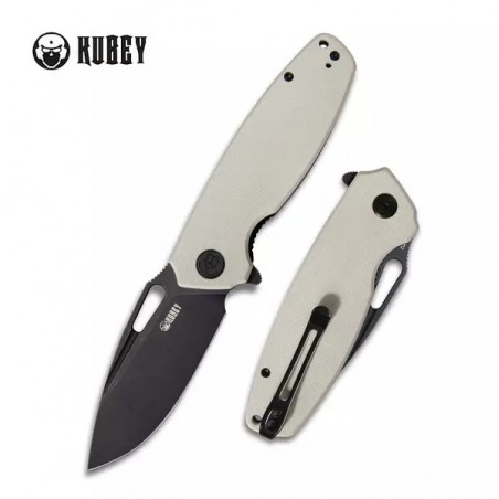 Nóż Kubey Knife Tityus Ivory G10, Dark Stonewashed D2 (KU322H)