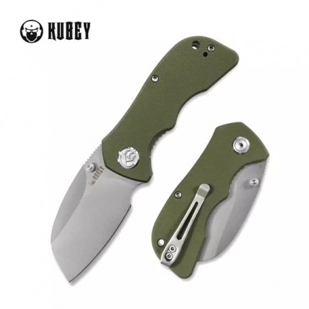 Nóż Kubey Karaji Green G10, Bead Blasted D2 (KU180D)