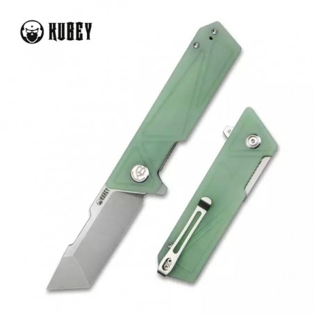 Nóż Kubey Knife Avenger Jade G10, Bead Blasted D2 (KU104E)