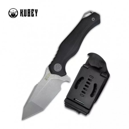 Nóż Kubey Knife Golf Black G10, Stonewashed AUS-10 (KU230E)