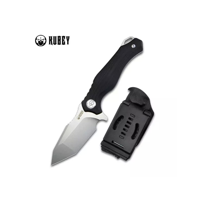 Nóż Kubey Knife Golf Black G10, Beadblasted AUS-10 (KU230C)