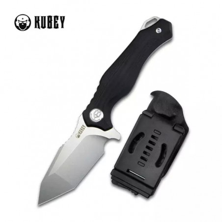 Nóż Kubey Knife Golf Black G10, Beadblasted AUS-10 (KU230C)