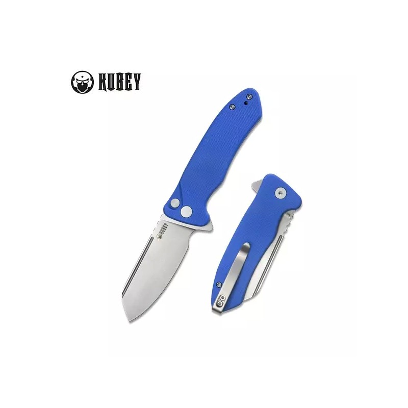 Nóż Kubey Knife Creon Blue G10, Beadblasted AUS-10 (KU336C)