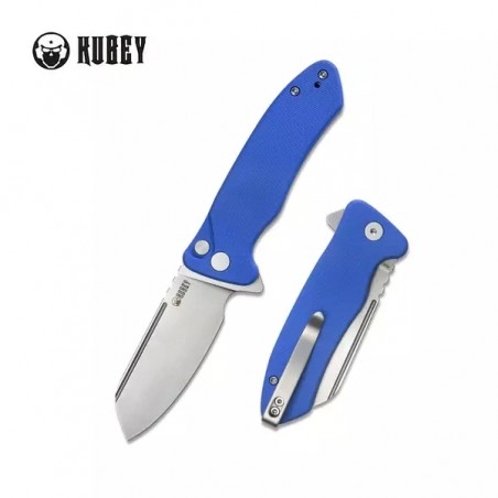 Nóż Kubey Knife Creon Blue G10, Beadblasted AUS-10 (KU336C)