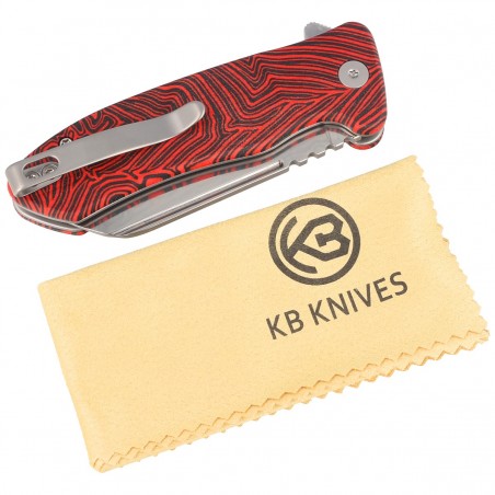 Nóż Kubey Knife Creon Red/Black G10, Damascus (KU336B) Nóż Kubey Knife Creon Red/Black G10, Damascus (KU336B)
