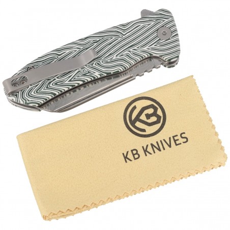Nóż Kubey Knife Creon White/Green G10, Damascus (KU336A) Nóż Kubey Knife Creon White/Green G10, Damascus (KU336A)