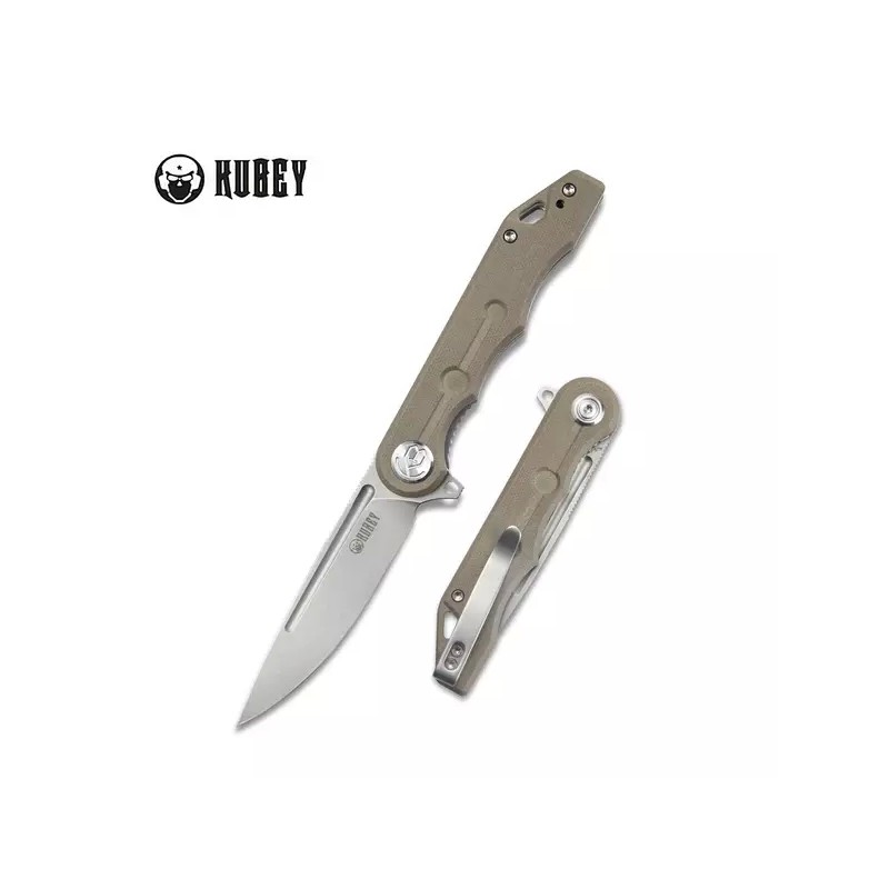 Nóż Kubey Knife Mizo Tan G10, Bead Blast AUS-10 by Tiguass (KU312H)