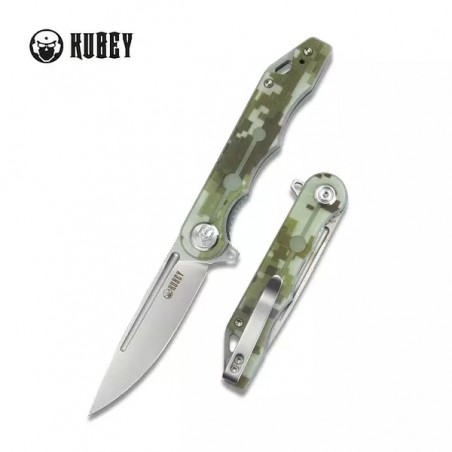 Nóż Kubey Knife Mizo Camo G10, Bead Blast AUS-10 by Tiguass (KU312E)