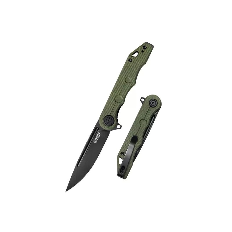 Nóż Kubey Knife Mizo Green G10, Blackwashed AUS-10 by Tiguass (KU312D)