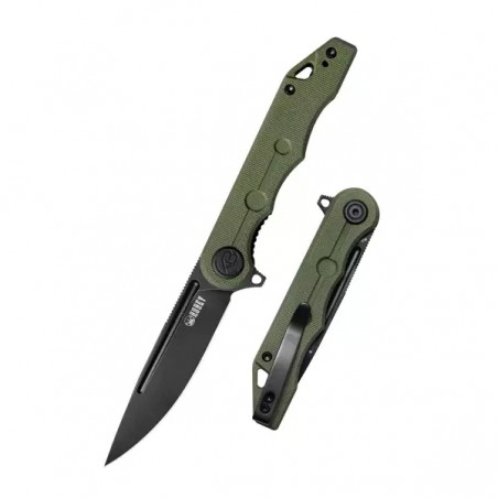 Nóż Kubey Knife Mizo Green G10, Blackwashed AUS-10 by Tiguass (KU312D)
