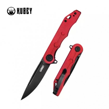 Nóż Kubey Knife Mizo Red G10, Blackwashed AUS-10 by Tiguass (KU312C)