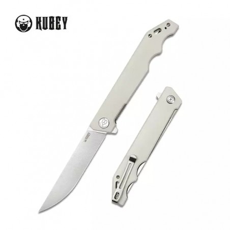 Nóż Kubey Knife Pylades Ivory G10, Satin AUS-10 (KU253G)