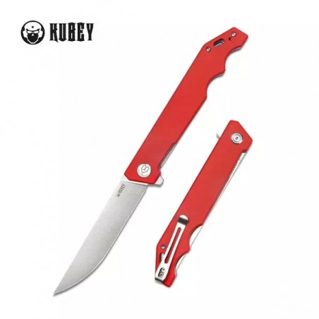 Nóż Kubey Knife Pylades Red G10, Satin AUS-10 (KU253F)