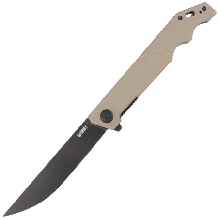 Nóż Kubey Knife Pylades Tan G10, Blackwash AUS-10 (KU253C)