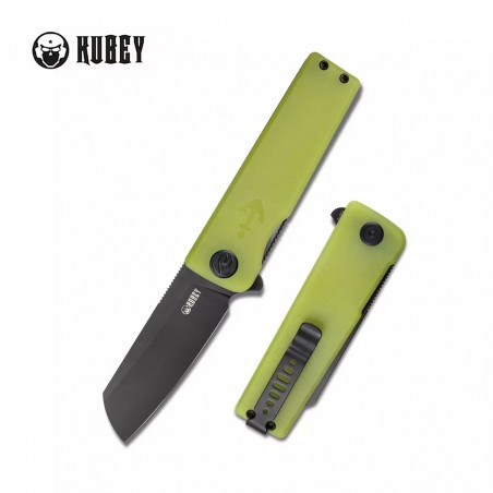 Nóż Kubey Knife Sailor Translucent Yellow G10, Blackwashed AUS-10 by Sekira Sochi (KU317B)