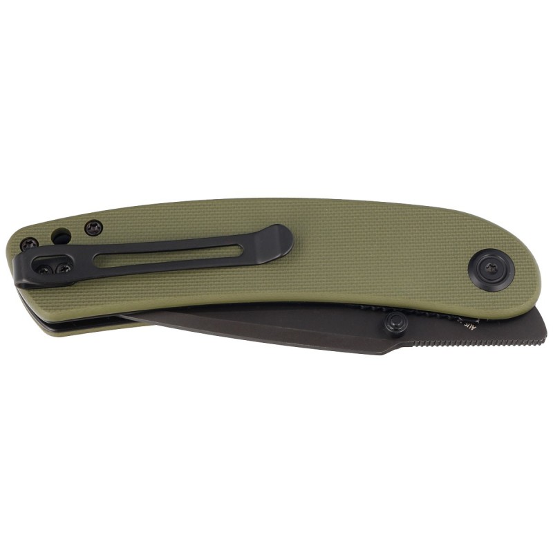 Nóż Kubey Knife Momentum Green G10, Dark Stonewashed AUS-10 by Sherif Manganas (KU344G)