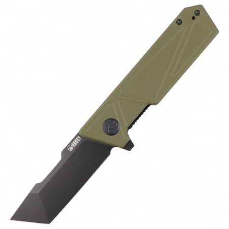Nóż Kubey Knife Avenger Green G10, Blackwash D2 (KU104F)
