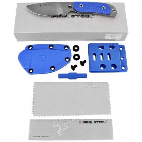 Nóż Real Steel Hunter 165 Blue G10, Stonewashed 12C27 (3534)