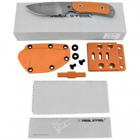 Nóż Real Steel Hunter 165 Orange G10, Stonewashed 12C27 (3532)