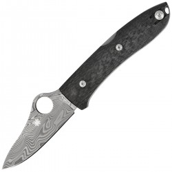 Nóż Spyderco SpyOpera Carbon Fiber, Thor Damascus Sprint Run  (C255CFPD)