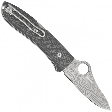 Nóż Spyderco SpyOpera Carbon Fiber, Thor Damascus Sprint Run  (C255CFPD)