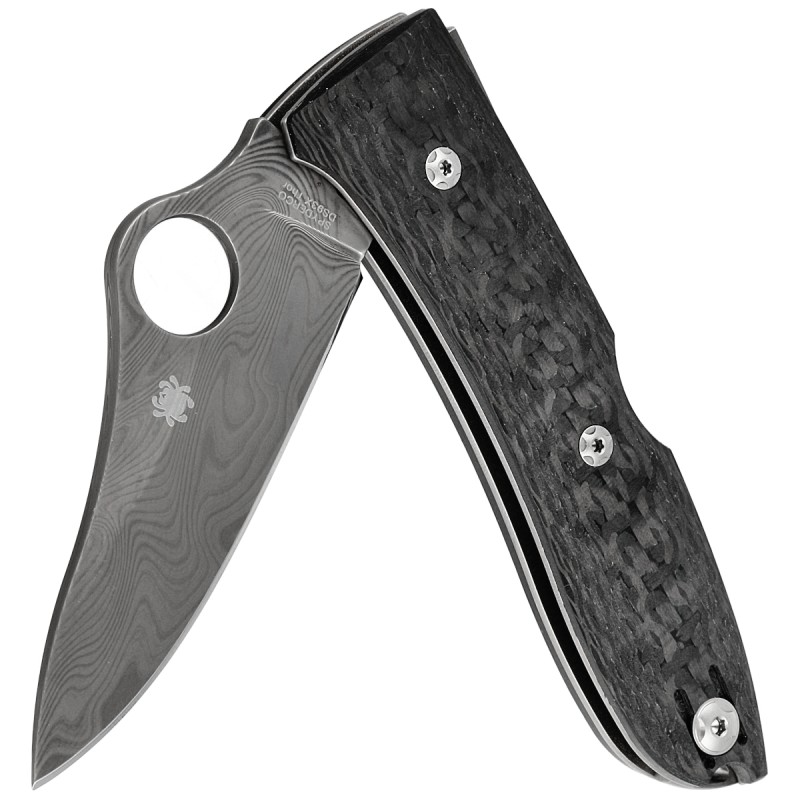 Nóż Spyderco SpyOpera Carbon Fiber, Thor Damascus Sprint Run  (C255CFPD)