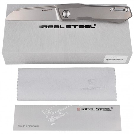Nóż Real Steel Solis Gray Titanium, Satin N690 by Poltergeist Work (7061S)