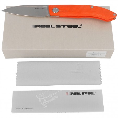 Nóż Real Steel Stella Orange G10, Stonewash VG-10 by Poltergeist Works (7052)