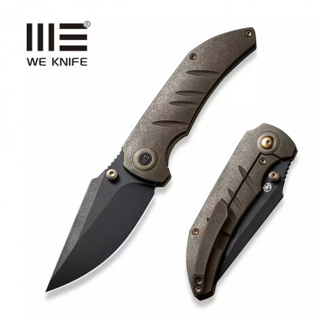 Nóż WE Knife Riff-Raff Bronze Titanium, Black Stonewash CPM 20CV by Matthew Christensen (WE22020B-1)