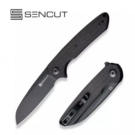 Nóż Sencut Kyril Black Micarta, Black Stonewashed 9Cr18MoV (S22001-3)