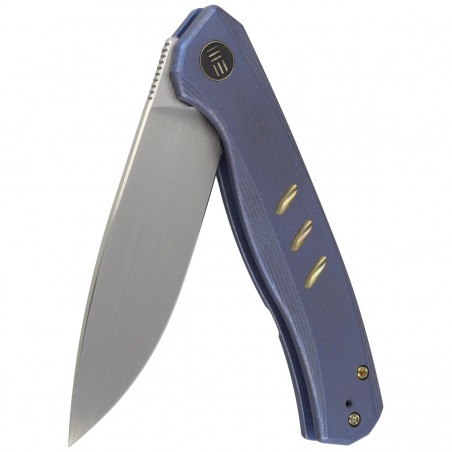 Nóż WE Knife Seer LE No xxx/610 Blue Titanium, Rubber Silver CPM 20CV (WE20015-2)
