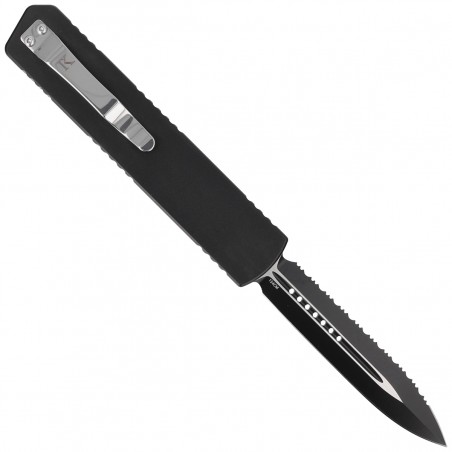 Nóż automatyczny TacKnives TK Pro OTF Nighthawk V2 Double Edge Black Aluminum, DLC 154CM