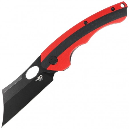 Nóż Bestech Skirmish Red / Black G10, Black Stonewashed D2 (BG44D)