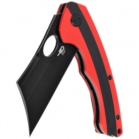 Nóż Bestech Skirmish Red / Black G10, Black Stonewashed D2 (BG44D)