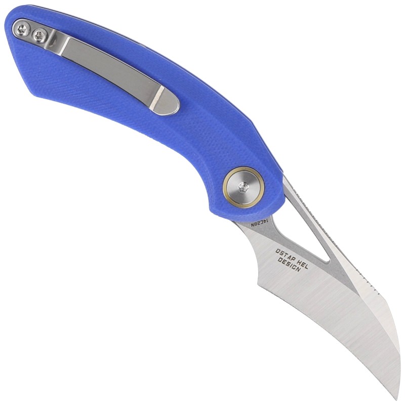 Nóż Bestech Bihai Blue G10, Stonewash / Satin 14C28N by Ostap Hel (BG53D-1)