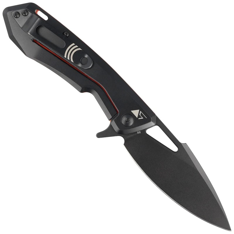 Nóż Real Steel Pelican Orange G10 / Black Steel, Black D2 by Aslan Zhanabayev (7922)