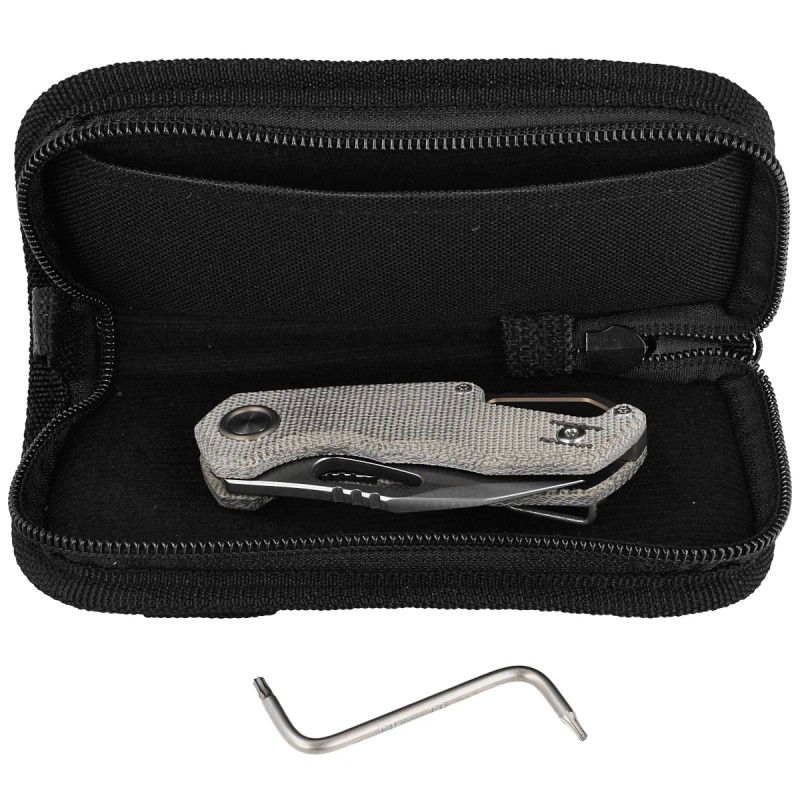 Nóż MKM Isonzo Clip Point Green Canvas Micarta, Stonewashed M390 by Jesper Voxnæs (MK FX03M-3GC)