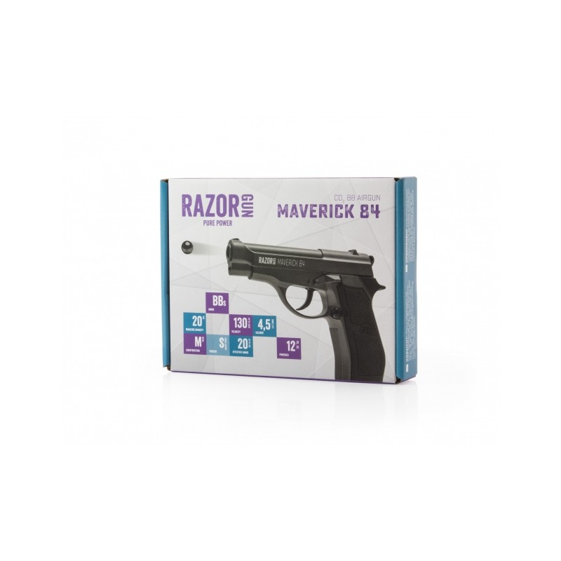   Pistolet wiatrówka RazorGun Maverick 84 4,5 mm BB CO2 - 4 - Pistolety Co2