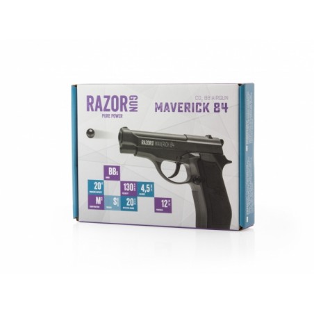   Pistolet wiatrówka RazorGun Maverick 84 4,5 mm BB CO2 - 4 - Pistolety Co2