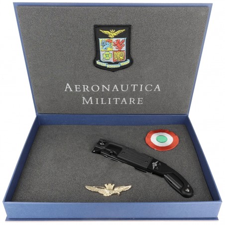 Nóż ratowniczy FOX Aeronautica Militare G10 / Aluminium, Black PVD N690Co (FX-026900)