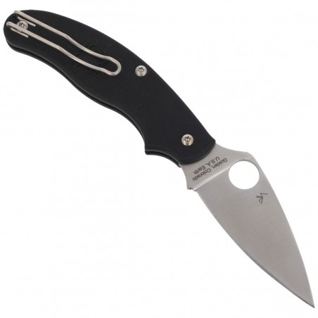 Nóż składany Spyderco UK Penknife FRN Black Leaf Shape Plain (C94PBK)