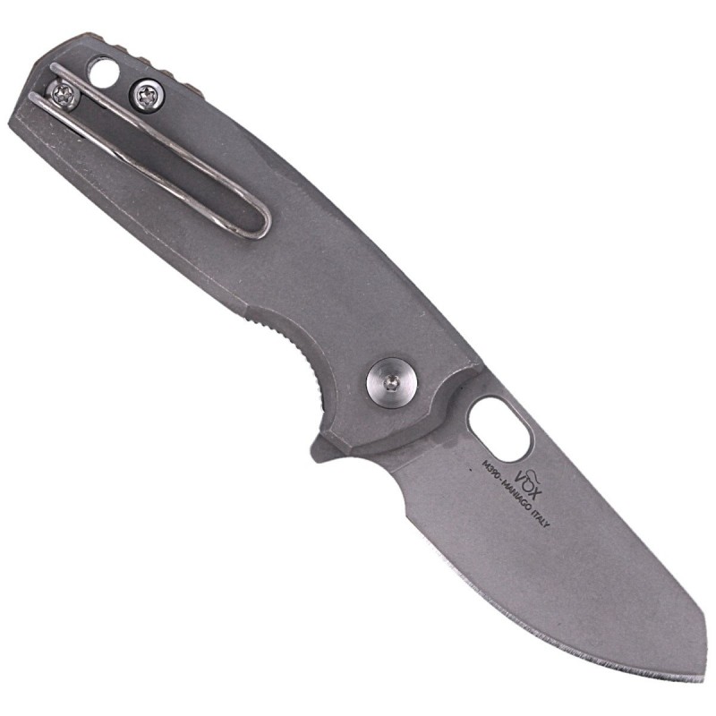 Nóż składany FOX Baby Core Stone Washed Titanium, Stone Washed by Jesper Voxn?s (FX-608 TI)