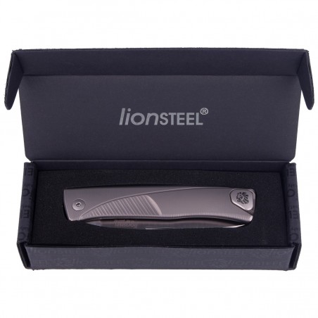 Nóż składany LionSteel Thrill Grey Titanium, Satin M390 by Molletta (TL GY)