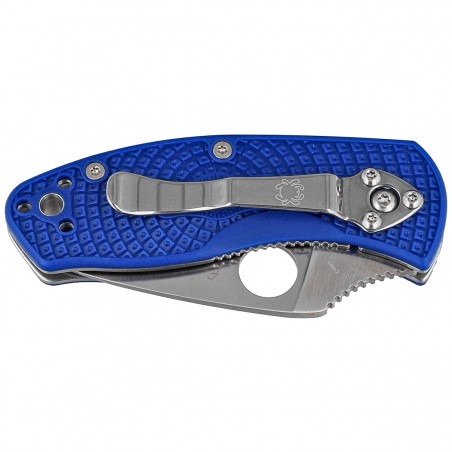 Nóż składany Spyderco Ambitious Lightweight Blue FRN, Satin Plain CPM S35VN (C148PBL)