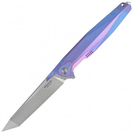 Nóż składany RikeKnife Framelock Blue Titanium, Bead Blast / Satin M390 (RK1707T-B)